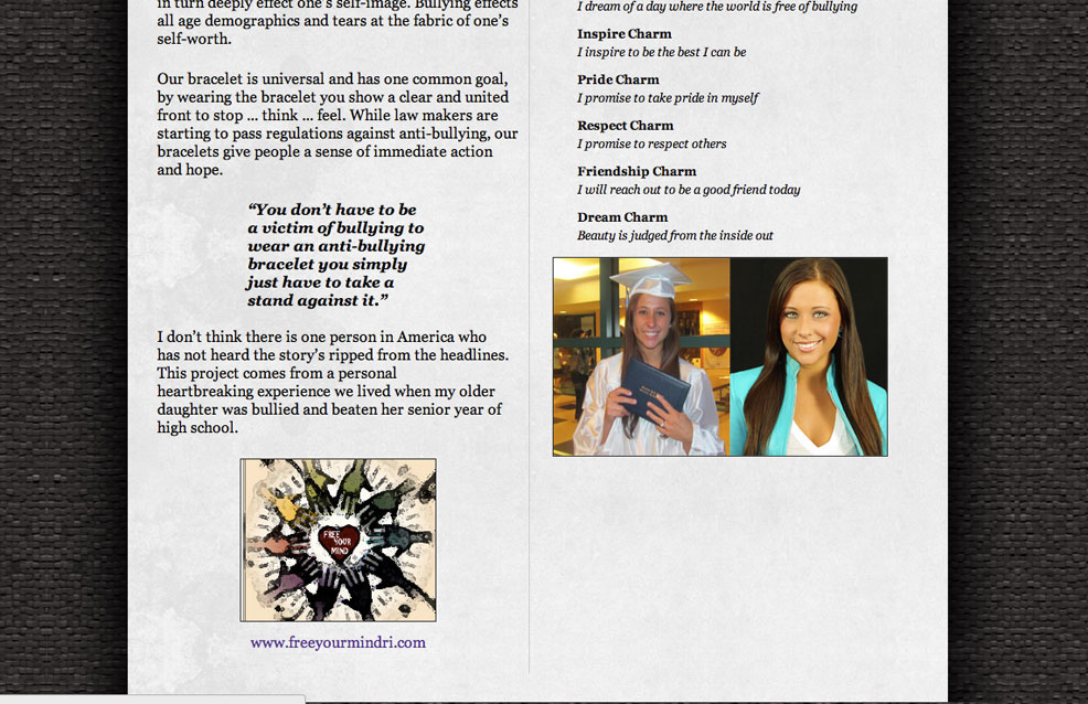 antibullyingpledge.com Web Design by Scott Pullano - Screen 3 of 3