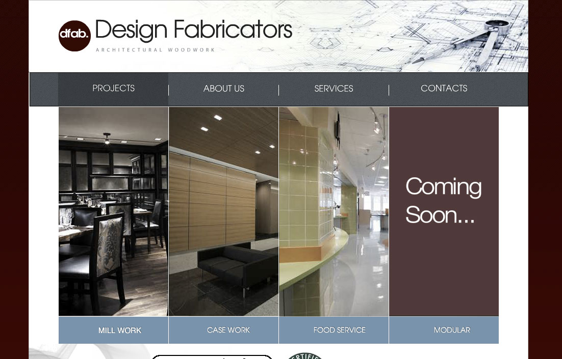 designfabricators.com Web Design by Scott Pullano - Screen 1 of 3